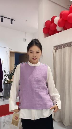 【抖音专属】新中式马甲（24804054木槿藤萝-设计师） 商品图1