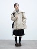 步履不停/4D26002C/连帽橄榄扣米白色中长款羽绒服 商品缩略图2