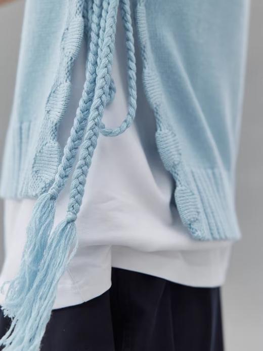 步履不停/4C14044C/日系小众设计简约纯色毛织马甲 商品图3