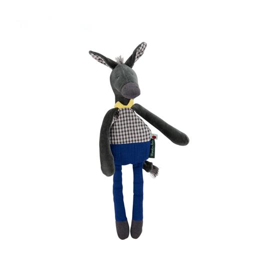 Moulin Roty 灰色小驴手摇铃 启蒙玩偶 适用年龄0岁以上 内置摇铃 柔软绒布 森林里的红苹果树系列 法国品牌-675005 商品图0