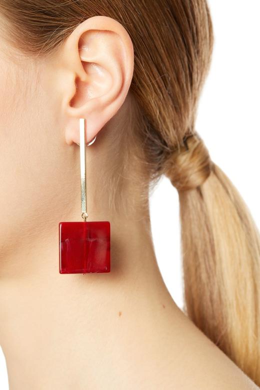 OUDAL奥黛儿 几何方形树脂耳环 5196 商品图0