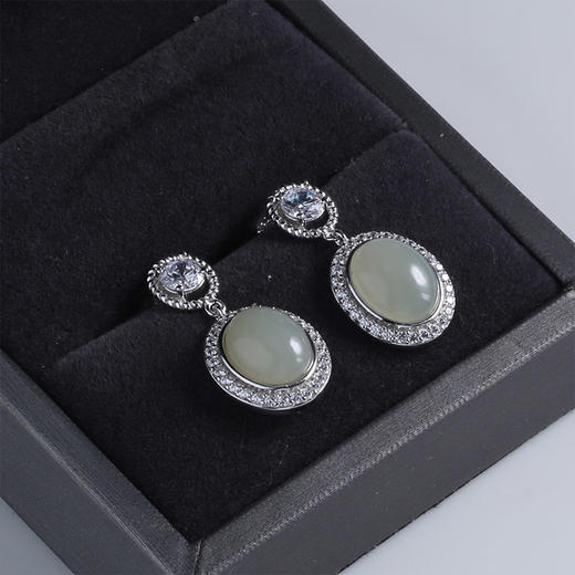 【宏艺珠宝】月漾凝光·银s925耳饰 商品图2
