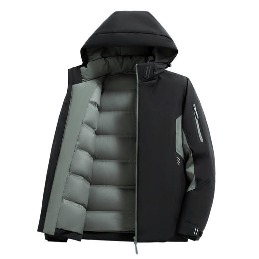 【新款DTH】大依优型大码男装连帽羽绒服保暖外套鸭绒冬季上衣男士加肥加大 商品图2