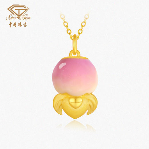 「LOVESTAR-爱的礼物」丘比特之恋黄金吊坠 足金3D硬金挂坠【Y】 商品图2