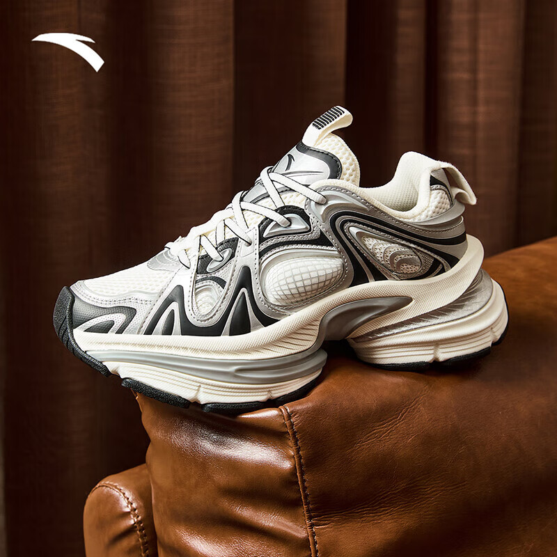 安踏扶摇2男休闲鞋2024秋厚底增高老爹鞋子112448899