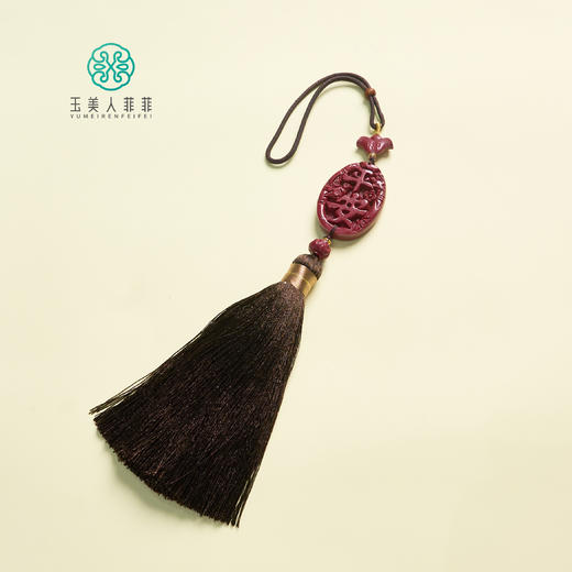 含辰砂工艺品玉美人菲菲HZ^朱砂挂件约34*46mm 商品图0