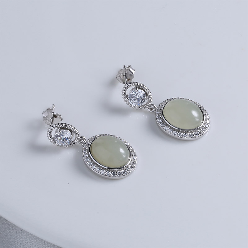 【宏艺珠宝】月漾凝光·银s925耳饰