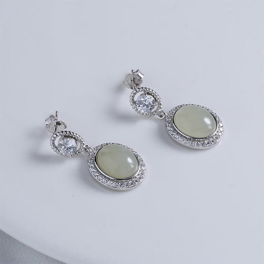 【宏艺珠宝】月漾凝光·银s925耳饰 商品图0
