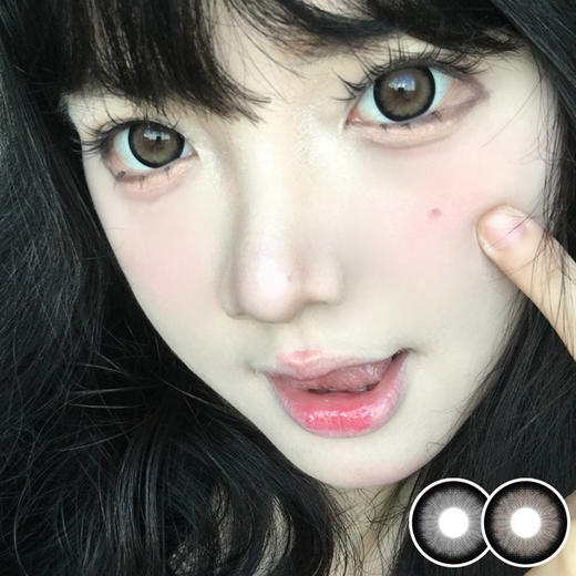 KIKICON /  美瞳月抛  /  酒心可可/乌云荔荔 /   2片入 /   14.5mm  / 双倍明显扩瞳 商品图1