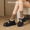 ZHR则则厚底单鞋加绒保暖乐福鞋系带小皮鞋2024新款气质百搭女鞋 商品缩略图7