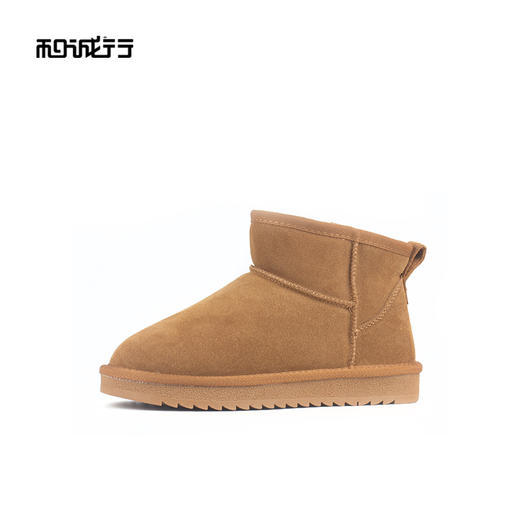 和诚行 2024秋冬新款时尚一脚蹬加绒保暖女经典百搭雪地靴0470194 商品图1