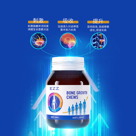 【香港直邮】澳洲 EZZ 骨乐成长咀嚼片 120粒 商品图1