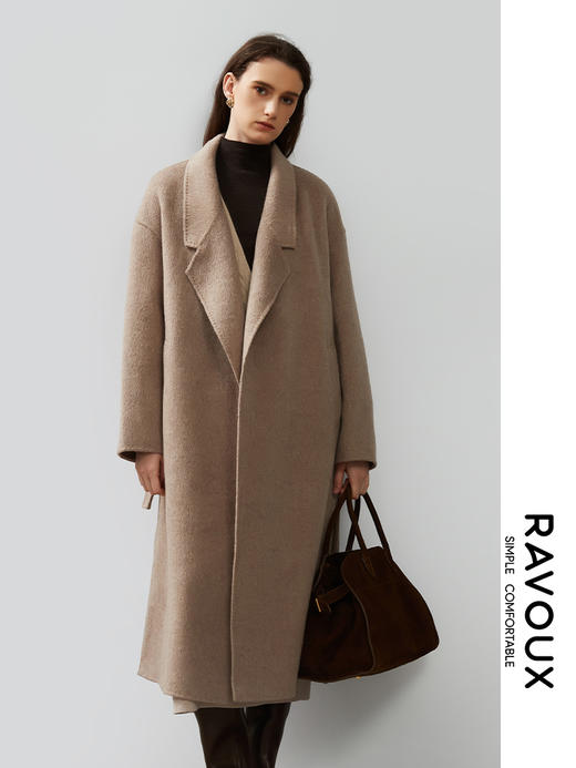 264269910长款牦牛绒混纺大衣 商品图2