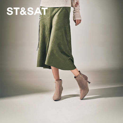 星期六典雅中式风气质尖头时装靴SSC4116369 商品图2