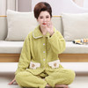 秋冬【中老年人珊瑚绒睡衣】妈妈装 冬天家居服 奶奶开衫法兰绒两件套装 商品缩略图2