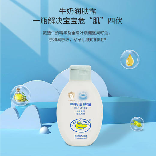 鳄鱼宝宝牛奶润肤露新生婴儿童身体乳200g 商品图1