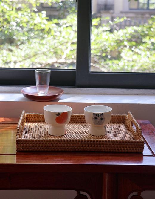 【S/M】娜家自然真藤手工编织收纳盘 商品图3