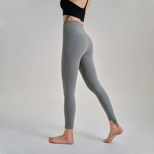 【高弹塑形耐磨】13CM腰高 无T线提臀显瘦瑜伽裤 可外穿跑步瑜伽健身速干九分裤 商品图4