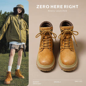 ZHR则则厚底增高马丁靴防水防滑女靴2024秋季新款百搭户外工装靴