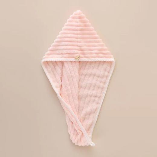 【解放双手！ 不易掉毛】新款波浪纹干发帽毛巾加厚柔软强力吸水珊瑚绒可爱速干网红包头巾。ry 商品图4