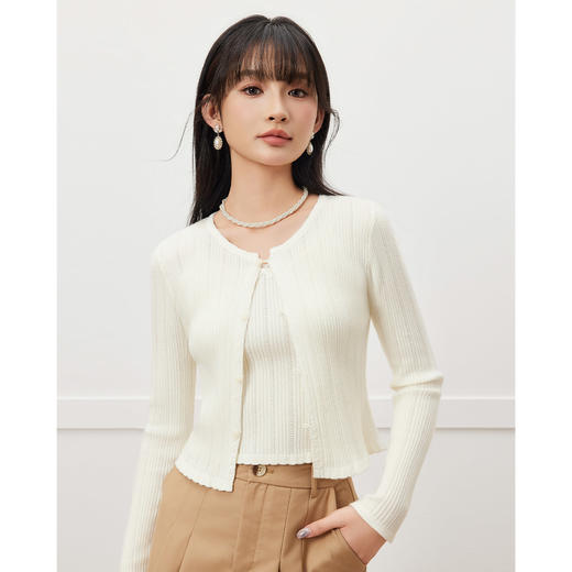 IEF/爱依服2025上衣 秋季 法式温柔小女人气质百搭毛织两件套A8828 商品图2