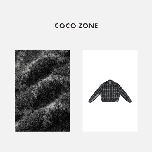 COCO ZONE 时尚设计感格子立领外套气质长袖上衣CC1C2334 商品图2