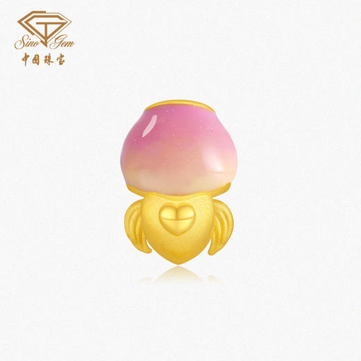 「LOVESTAR-爱的礼物」丘比特之恋黄金转运珠 3D硬金足金爱心手串【Y】 商品图3