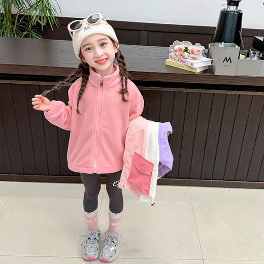 【科技三防面料，给孩子不一样的穿衣体验】女童冲锋衣外套 秋冬新款 儿童三合一可拆卸 女宝宝秋装加厚衣服外套-QQ 商品图6