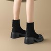 ZHR则则英伦瘦瘦靴厚底时尚百搭小短靴2024新款气质短筒靴ins女靴 商品缩略图7
