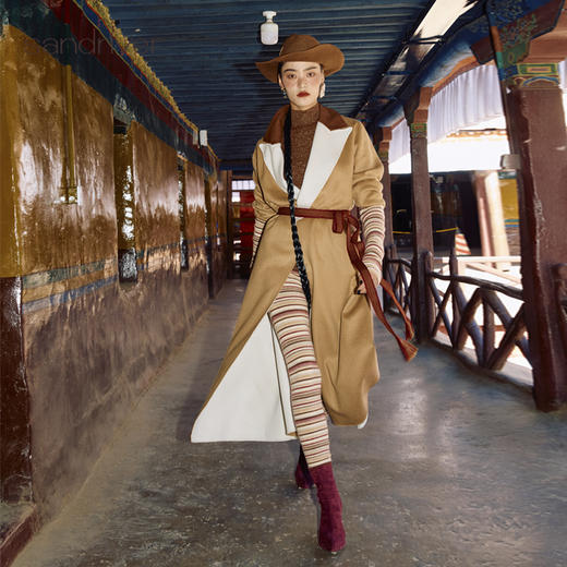 西藏羊绒藏式条纹打底裤SJF96K261N 商品图3