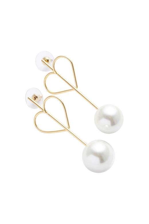 OUDAL奥黛儿 爱心造型珍珠耳环 4493 商品图2