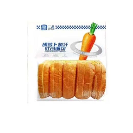 三晟 胡萝卜蔬纤吐司面包 308g/包 商品图0