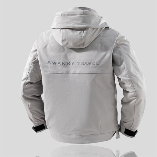 罗蒙秋冬季男装羽绒服男士休闲百搭厚实保暖连帽款羽绒服外套 商品图7