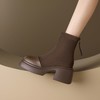 ZHR则则英伦瘦瘦靴厚底时尚百搭小短靴2024新款气质短筒靴ins女靴 商品缩略图9