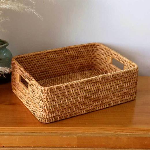 【4种规格可选】娜家天然手工藤编收纳筐 商品图0