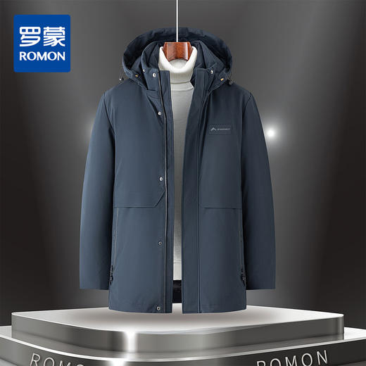 【连帽可拆卸】罗蒙秋冬季男装时尚百搭男士羽绒服保暖舒适羽绒服男休闲男士外套 商品图2