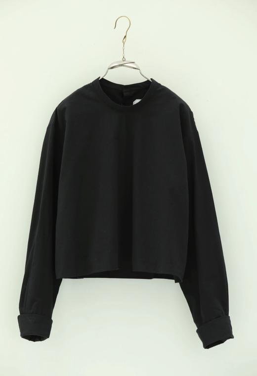 ECOLE DE CURIOSITES 2色短款立领长袖T恤(后背有两枚复古玻璃纽扣) 商品图5