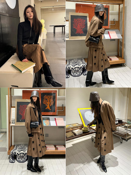 HIDEMI 【董生活同款】经典方尖头系列切尔西厚底方跟长靴马靴 商品图6