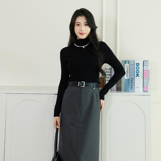 【商场同款】伊芙丽120支扬子纱高领全羊毛毛衫1FA833981 商品图3