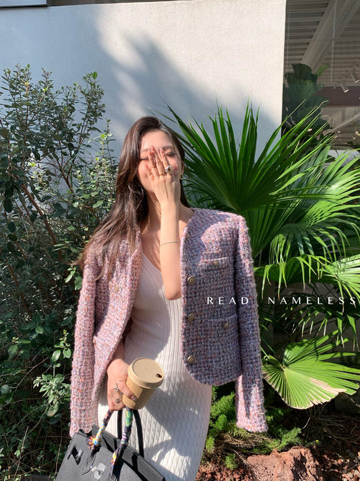 Read Nameless /新西兰进口纱线混粉羊毛夹棉小香外套 2024/11/7 商品图1