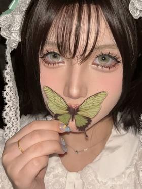 illusionDuck 半年抛 春迹海蝶 直径14.5mm着色13.8mm