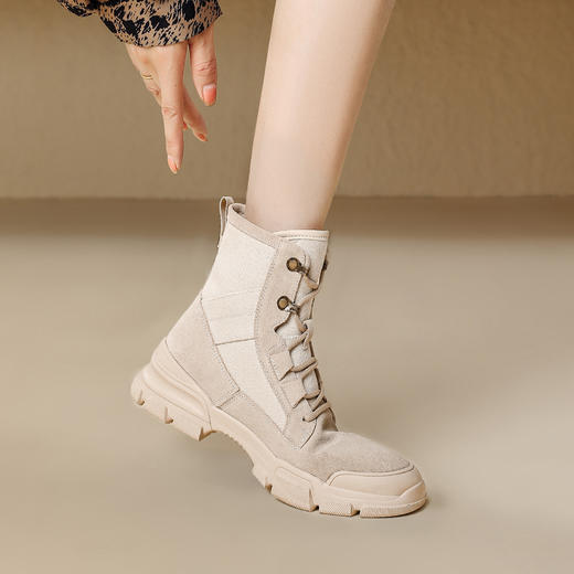 品质好货 | Safiya/索菲娅2024加绒时尚户外风马丁靴工装靴棉鞋 SF44118703 商品图1