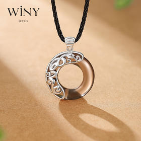 Winy925纯银抱福灵蛇吊坠送女友闺蜜节日生日礼物