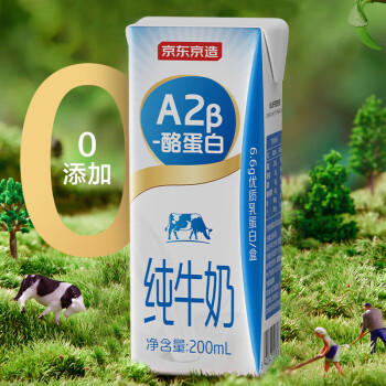 京东京造鲜来多 a2纯牛奶200ml*20盒 A2β酪蛋白成人儿童早餐奶 /水饮冲调 /常温奶 /基础牛奶 商品图1