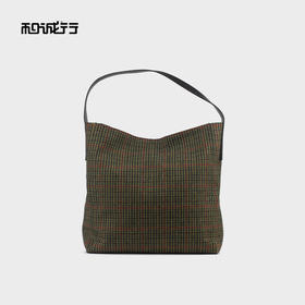 和诚行 2024新款毛呢大容量托特包时尚千鸟格纹单肩腋下包3920042