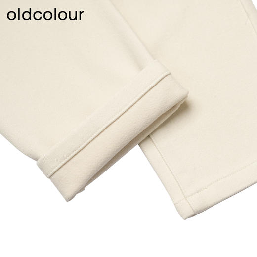 oldcolour冬新款白色简约休闲通勤百搭直筒加绒牛仔裤女P451102A1 商品图4