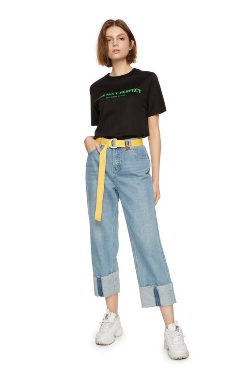 SUMMER & SAGE 图标饰黄色帆布腰带 6651 商品图0