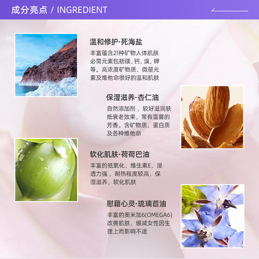 【保税仓】SABON绿玫瑰、茉莉花、白茶、薰衣草广藿香身体磨砂膏320g（无盒） 商品图1