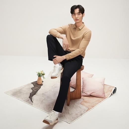 【火绒岩】柒牌男装休闲裤男秋冬新款针织磨毛底保暖修身直筒长裤	127H70970 商品图3