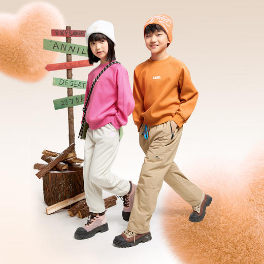 男女童圆领长袖卫衣冬季新款安奈儿童装EM441606 商品图2